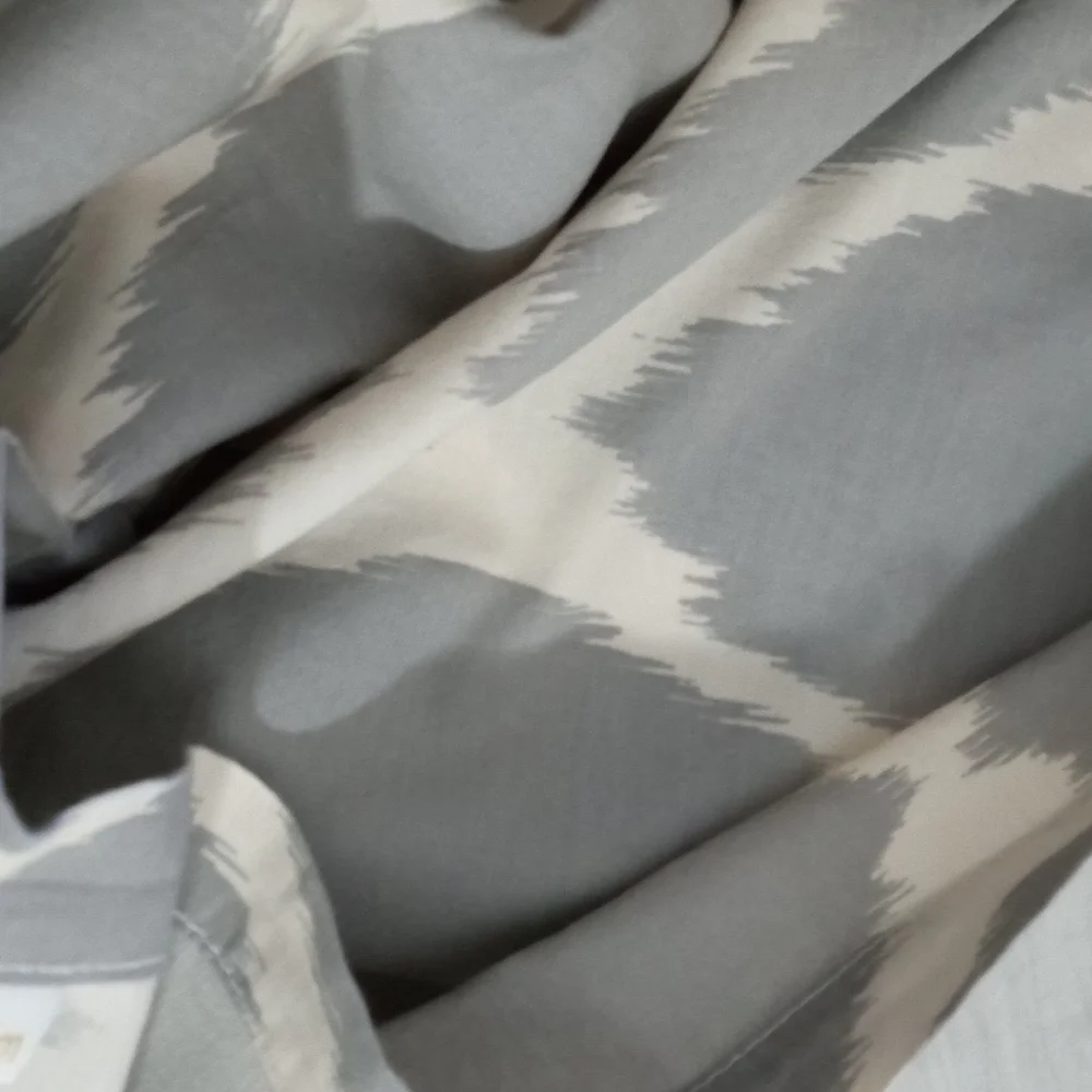 West Elm King Pillow Sham Case Gray White 34